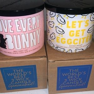 2 x 3 wick Easter candles from BBW